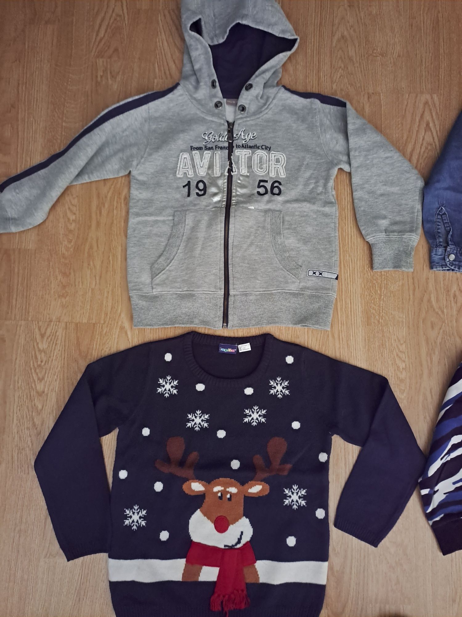Коледен пуловер,блузки, суичер, дънкова риза- размер  116