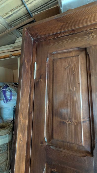 Usa dubla lemn masiv, in toc, cu clanta