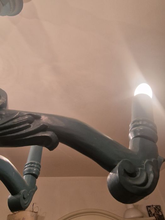Candelabru lemn  sculptat manual