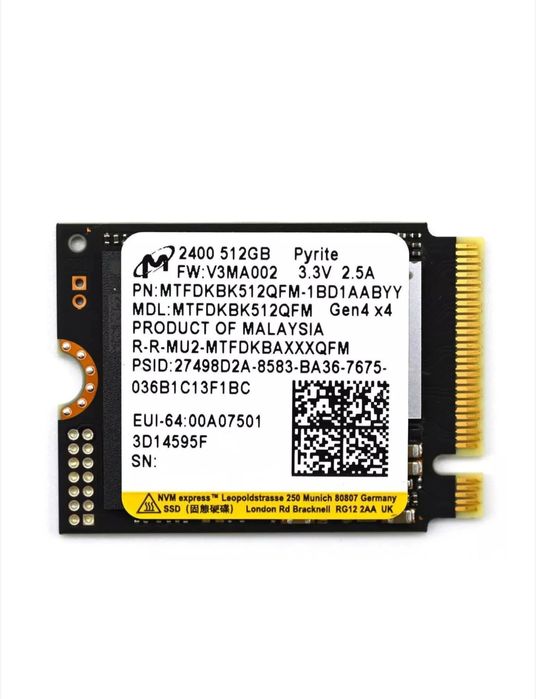 Ssd micron 512gb nvme pcie 4