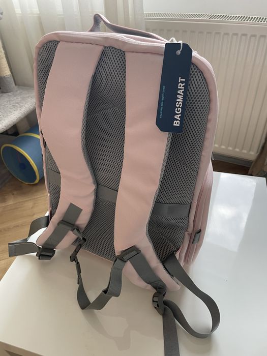 Rucsac camera foto BagSmart roz