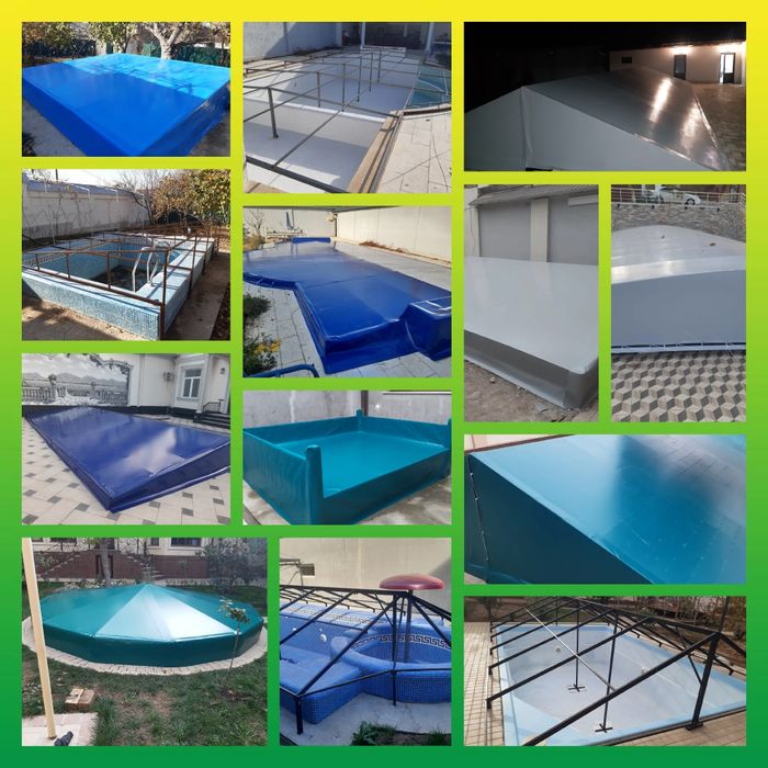 Бассейн закрыть тент баннер банер установка Юта закрыть