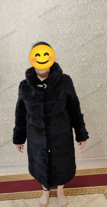 Новая шуба с капюшоном
