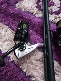 Lansete carp next 3 3,90 3,5 lbs cu mulinete de 6000