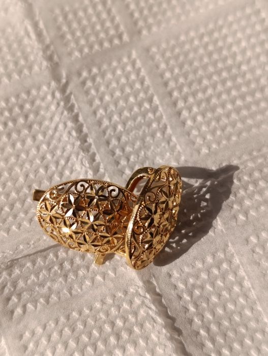 Золотые серги завод, проба 585, вес 3,15