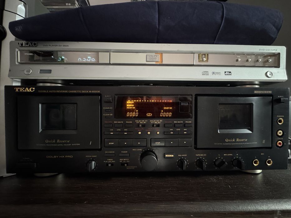 TEAC W-6000R 07.2003г.дека +TEAC DV-3500 hi-fi dvd плеер Japan, 220v.!