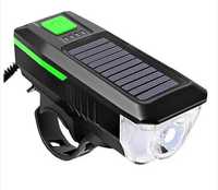 Lumina Far Lampa Lanterna Sonerie Claxon Panou Solar bicicleta