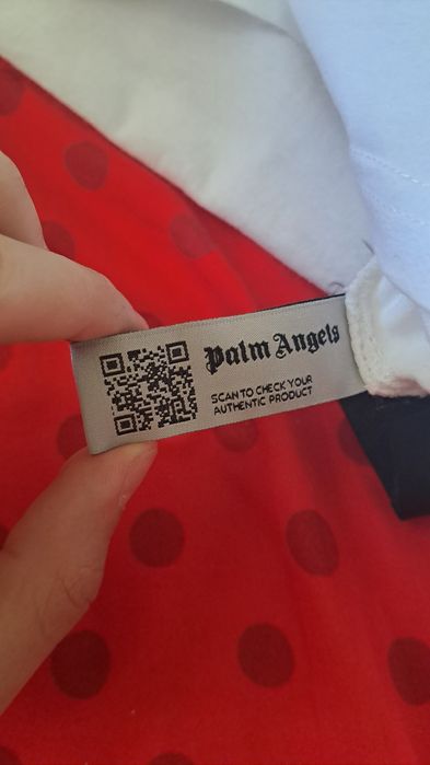 Tricou Palm Angels Los Angeles white sprayed yellow