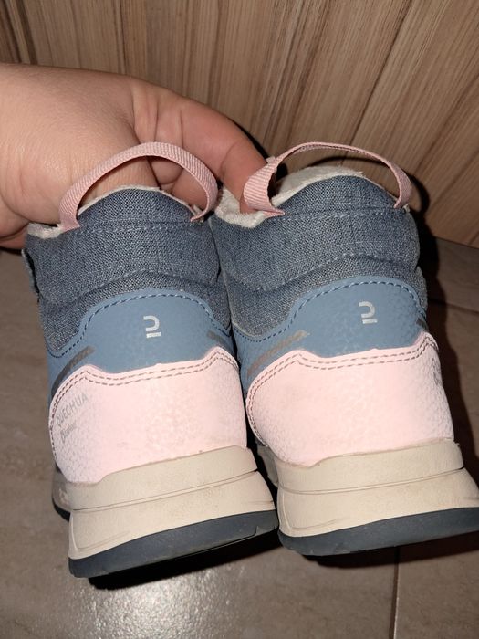 Ghete pt fete, nr. 32 și 33, din piele, impermeabile, Quechua