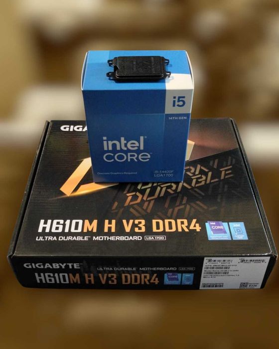 KIT i5 14400f 4.7 Ghz Intel, Gigabyte H610M, 32GB DDR4, 512 NVme
