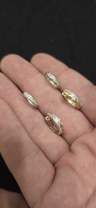 Cercei aur și diamante