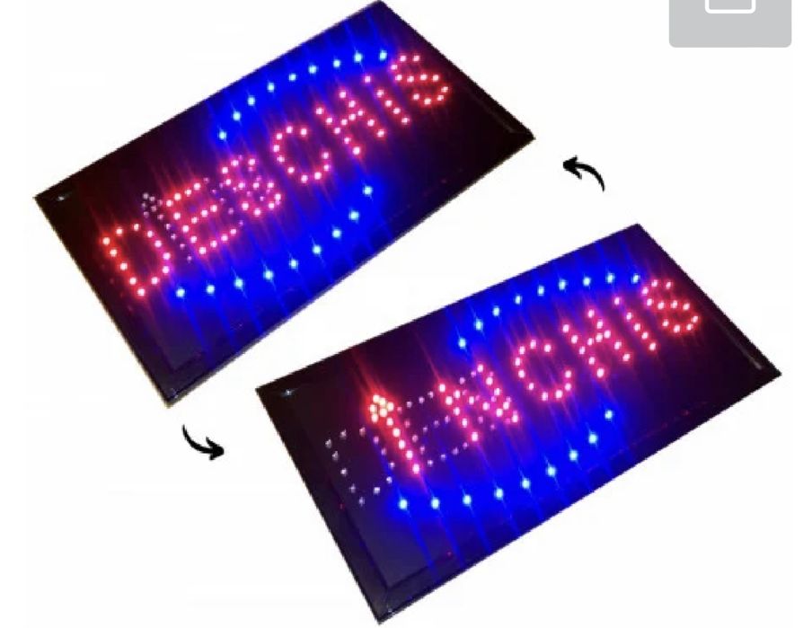 Panou DESCHIS / INCHIS afisaj reclama luminoasa LED magazin 50x20 cm
