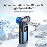 JISULIFE ventilator portabil cu 100 trepte de viteza 9000 mAh