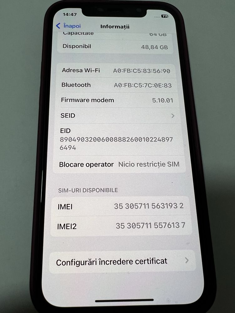 Iphone 12. Nu trimit.