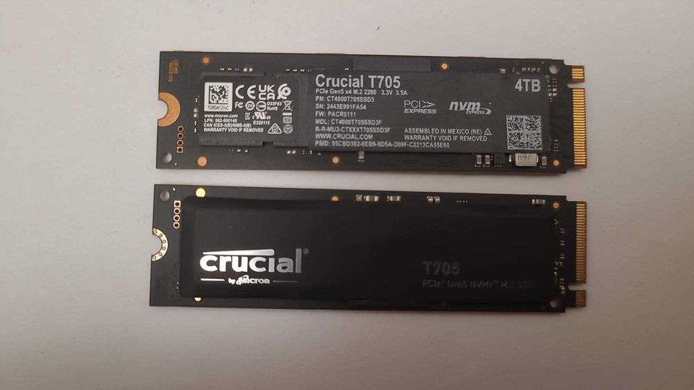 SSD Crucial T705 de 4TB PCI Express 5.0 , 14100 MB/s ,nou