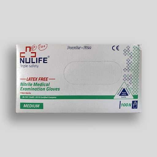медицинские Перчатки нитриловые, Nulife Малайзия, черные и синие