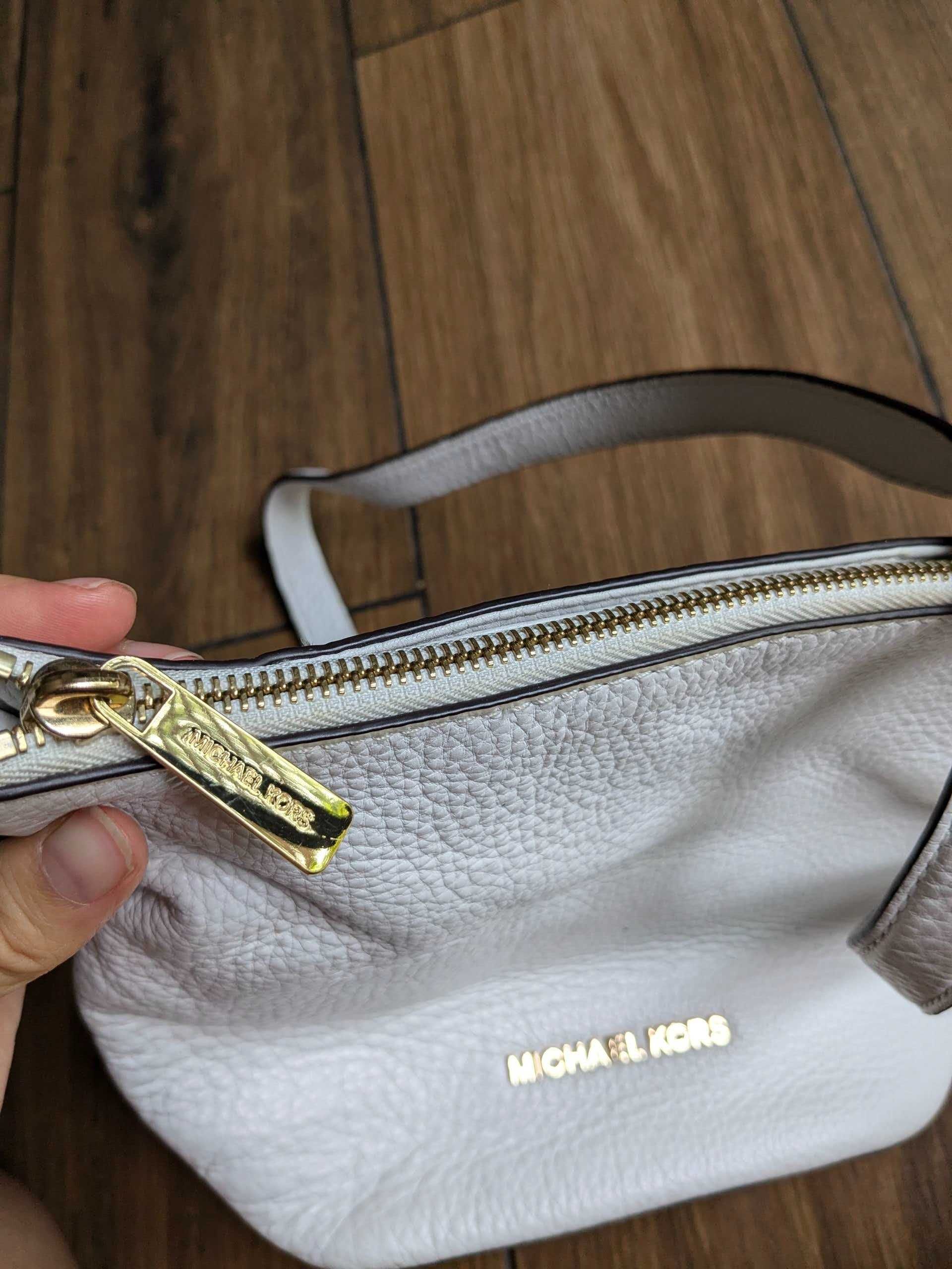 Geanta piele alba Michael Kors