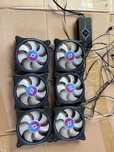 kit 6 ventilatoare aqirys RGB + controller si telecomanda