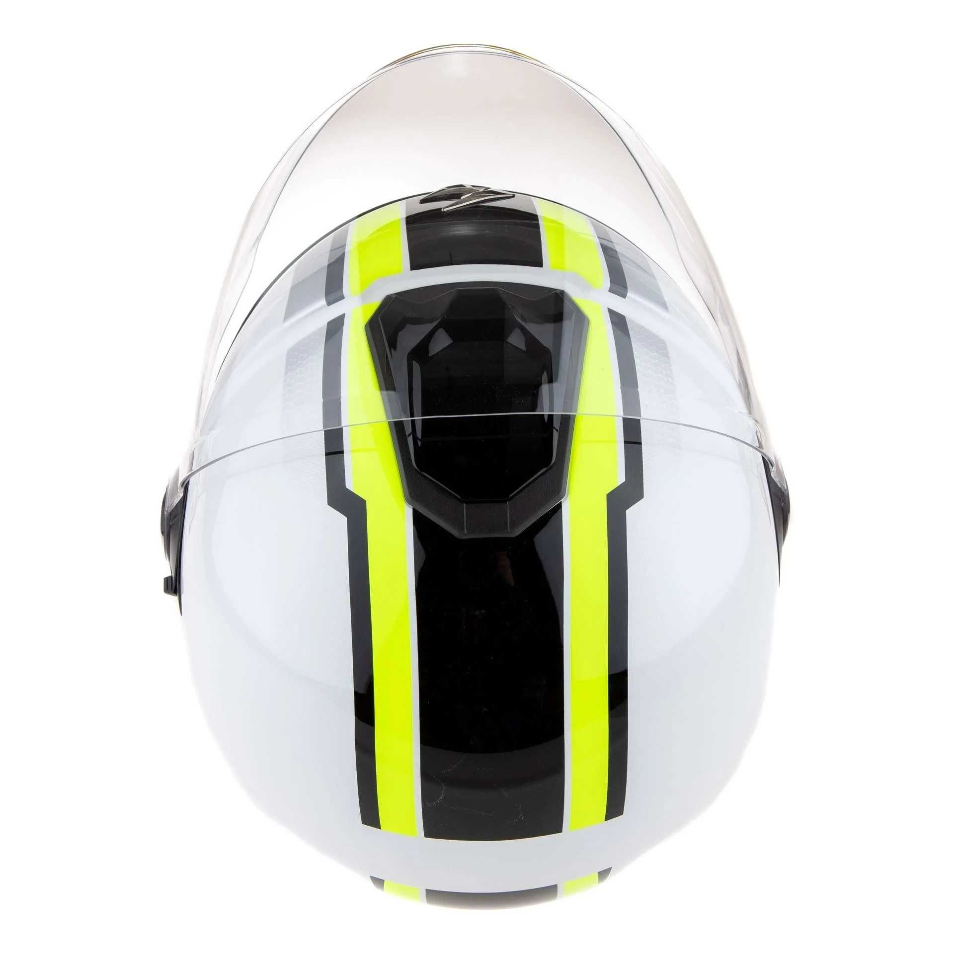 Скутер мото каска Scorpion Exo-City II VAL Fluo/White,вградени очила