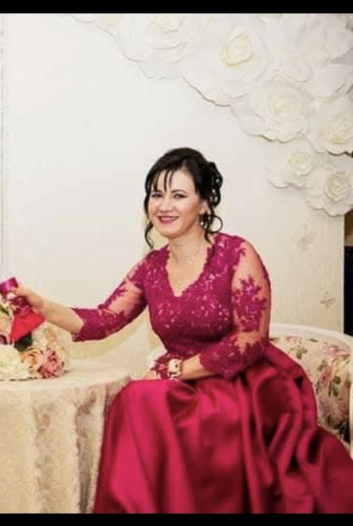 Rochie de nașa, creație Georgiana Iordache Design
