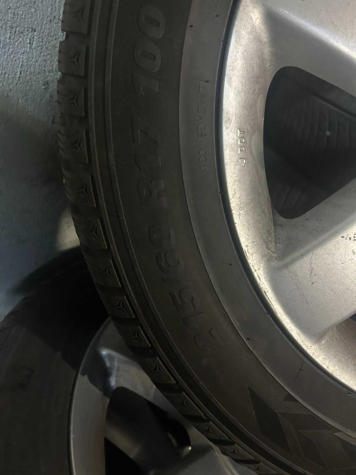 Оригинални 17 цолови джанти за Нисан със зимни гуми KUMHO 215 /60 / 17
