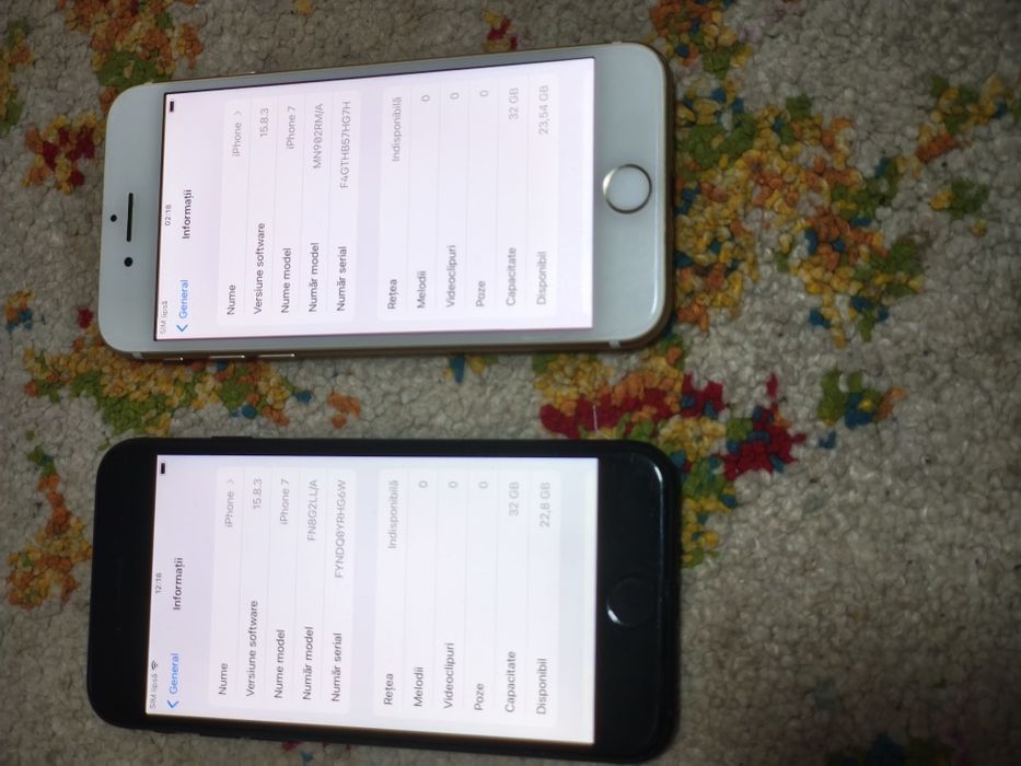 iPhone 7 32 GB gold și black neverlocked