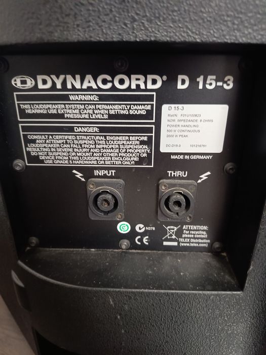 Boxe Dynacord Model D 15-3