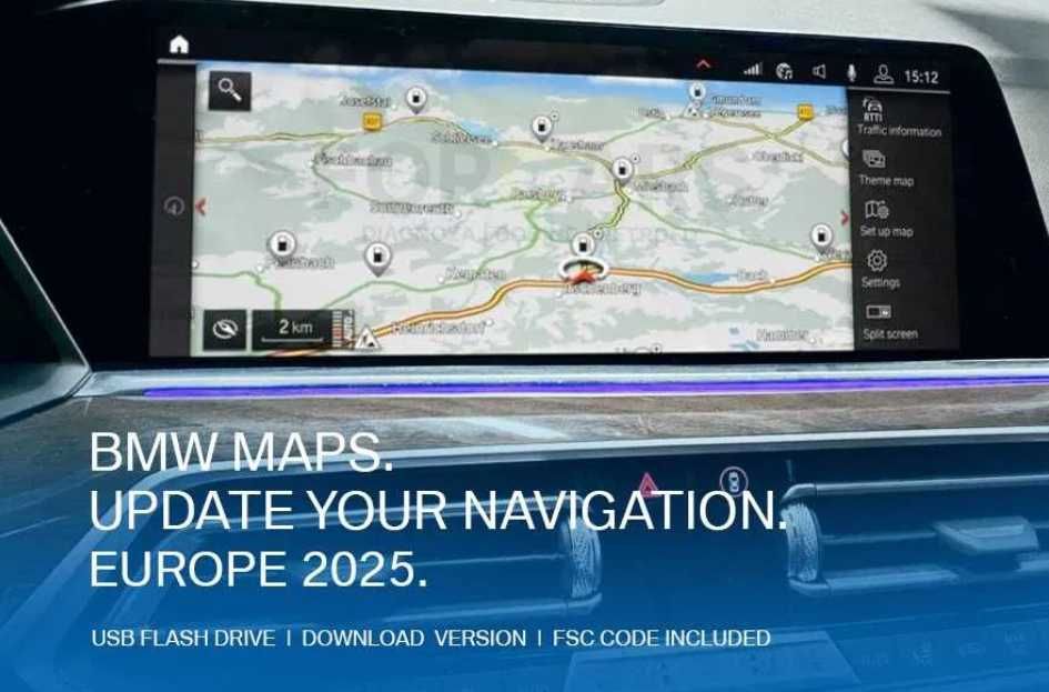 BMW USB hărți navigație Europa 2025 BMW F10 F30 F15 G11 G30 G31 etc