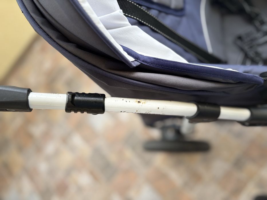 Carucior 3 in 1 Krausman clasic negru-albastru