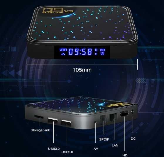 D9 X3 Андроид 9.0 Тв бокс 2GB 16GB TV Box D9X3 Amlogic S905x3