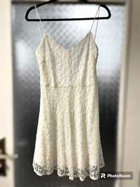 MANGO Бяла дамска рокля с гол гръб тънки презрамки EUR 36/ S