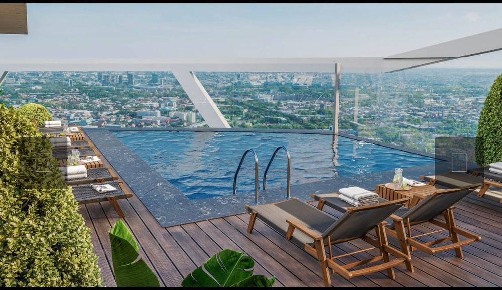 По ул.Бобура Элитный ЖК Piramit Tower на 39 этаже 69м² каробка