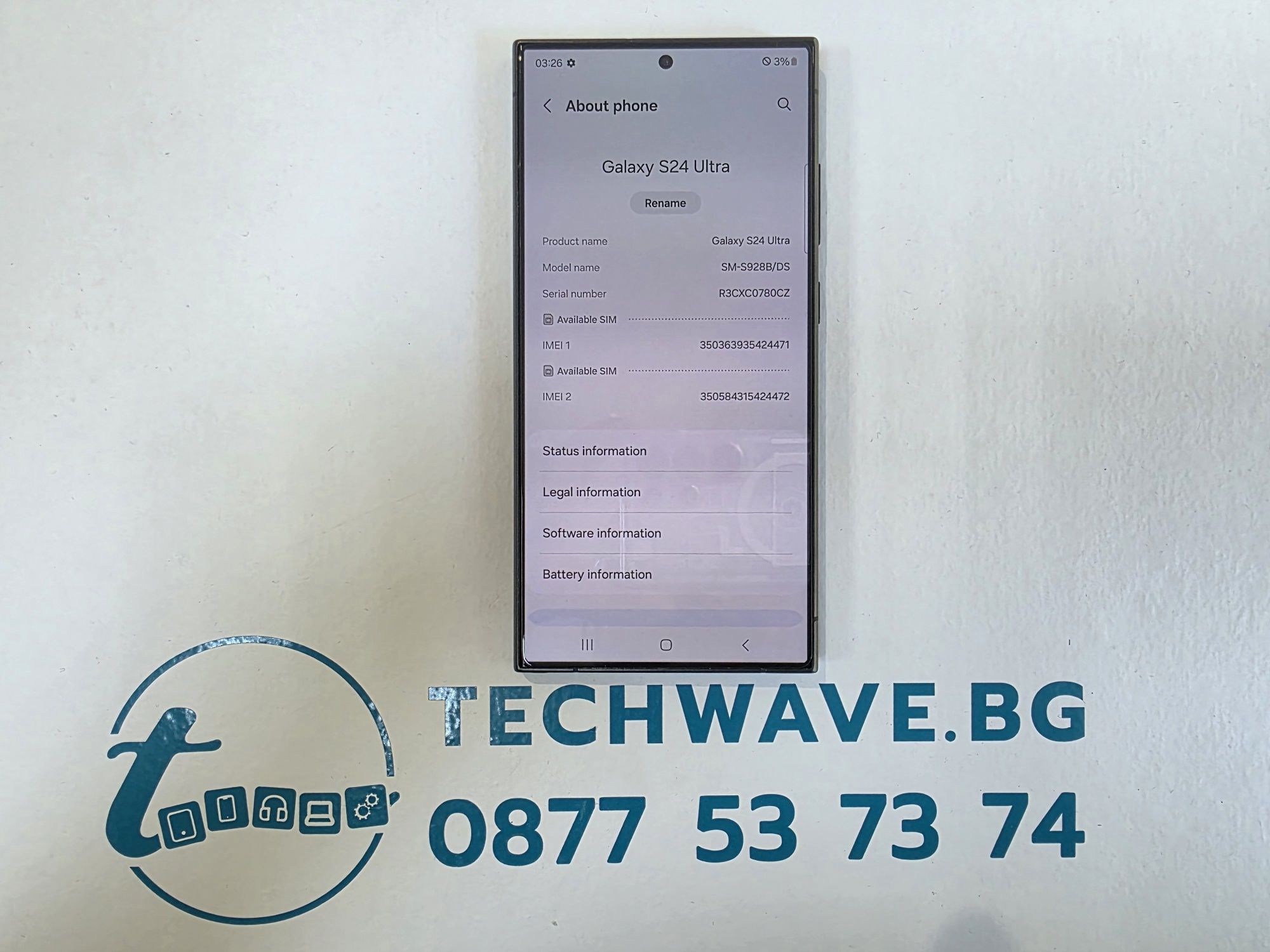 Samsung Galaxy S24 Ultra 256GB Black Titanium