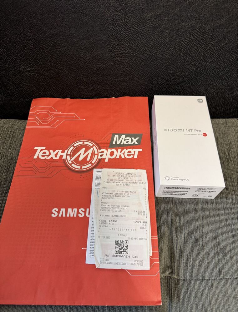 КАТО НОВ 512GB Xiaomi 14T Pro 5G Гаранция Техномаркет до 2027г. Black