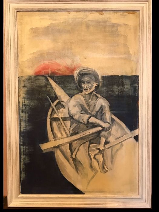 Картина масло Старецът и морето размер 58/84