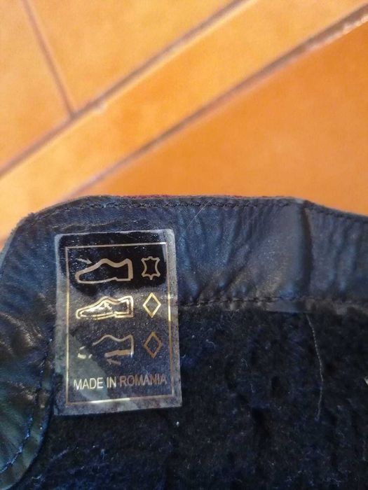 Cizme imblanite din  piele Friboo fete marime 37/ 85 lei