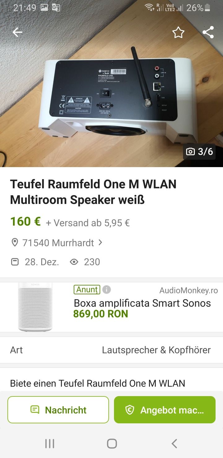 Raumfeld Teufel  stație audio