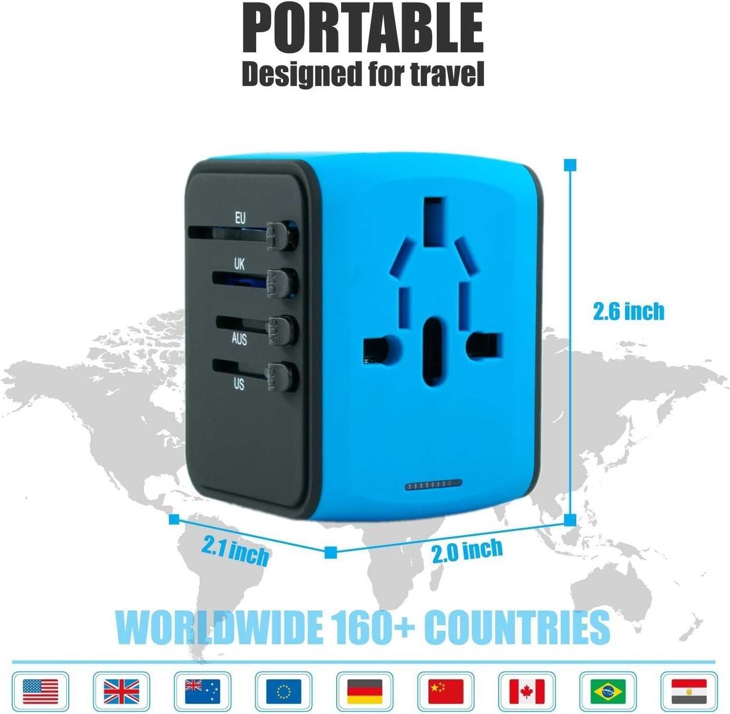 Travel Adapter / Универсално зарядно / VGuard with USB