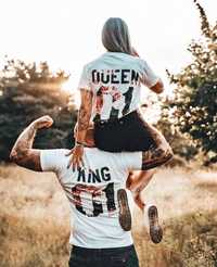 За Влюбени! LOVE тениски KING & QUEEN с номер по избор Или с ТВОЯ идея