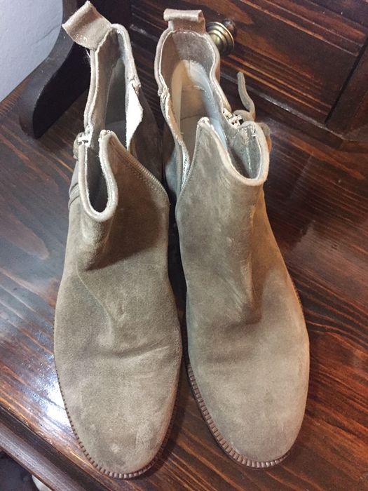 Ghete noi din piele exterior si interior ( zara musette massimo dutti)