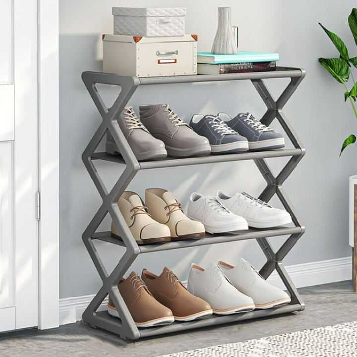 Компактна етажерка за обувки на 4 нива, Органайзер за обувки Shoe Rack