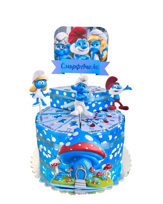 Картонена торта / подаръчета за детски рожден ден