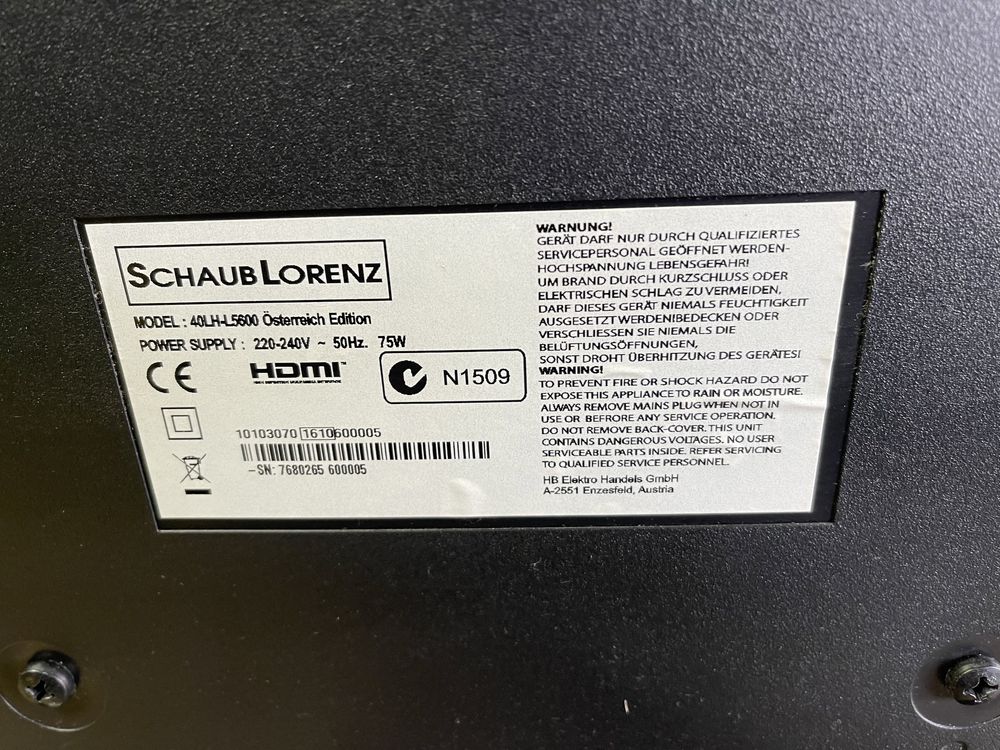 Телевизор Schaub Lorenz Full HD LED 40” - 40LH-L5600