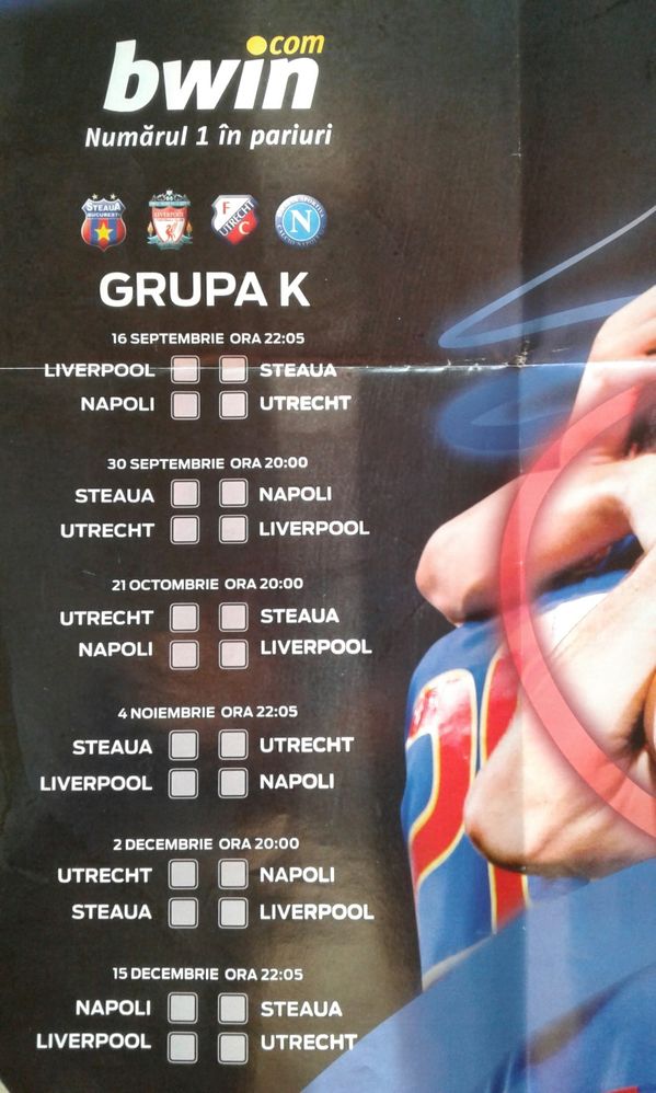 Poster FC Steaua FCSB 2010/11 Europa League GSP