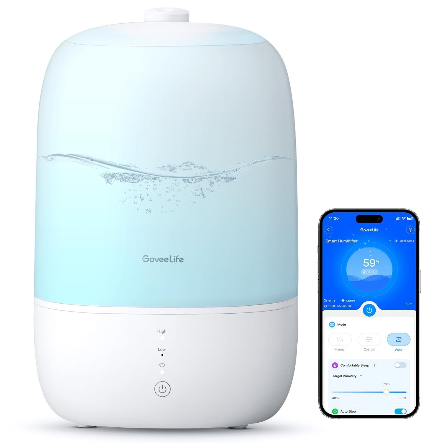 GoveeLife Smart 3-в-1 овлажнител , дифузер и нощна лампа Humidifier