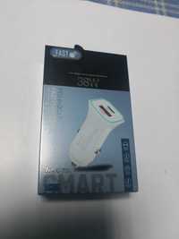 Incarcator auto 38 W cu mufa usb + tip c