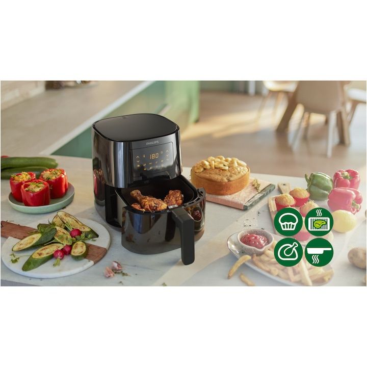 Уред за здравословно готвене Philips - Airfryer HD9200/10, 1400W, 4.1