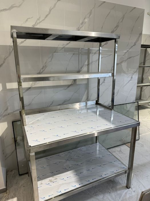 Стол разделочный  шеф полка настенная полка   мойка ванная