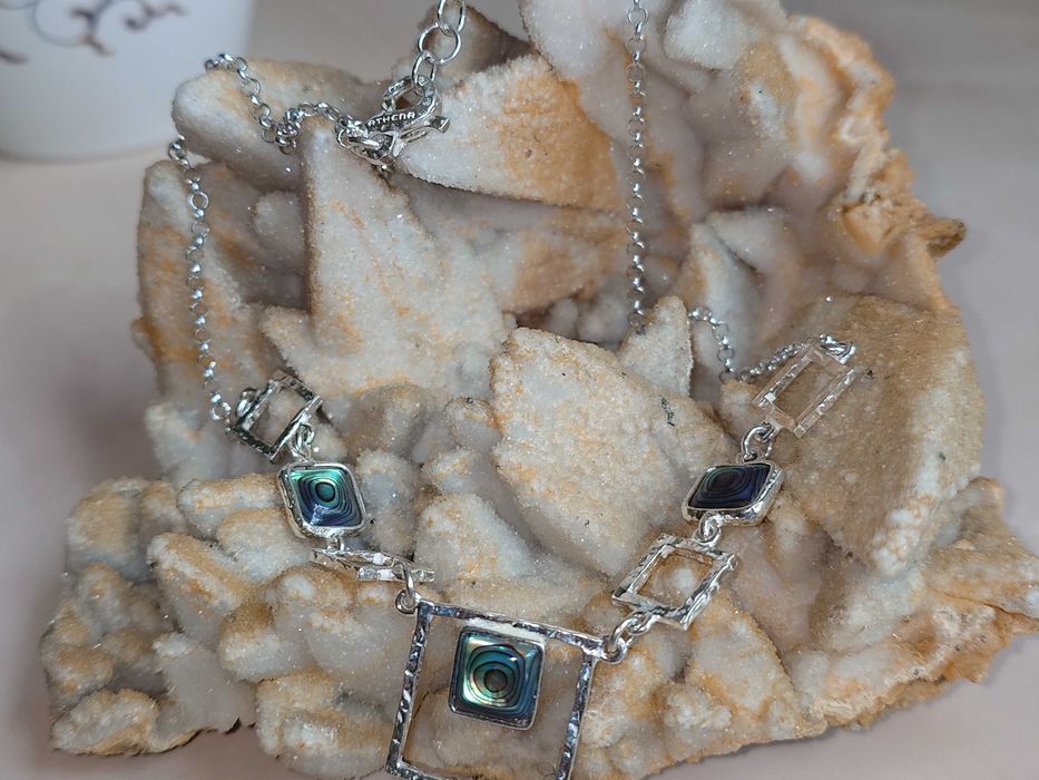 Colier din argint cu scoica Abalone, Haliotis sau Paua