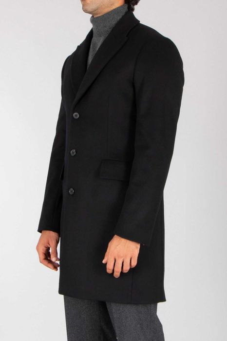 Palton slim 48 M 50 L de lux PAUL lana si casmir albastru navy